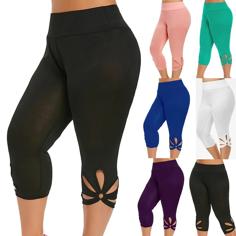 Plus size summer leggings, elastic