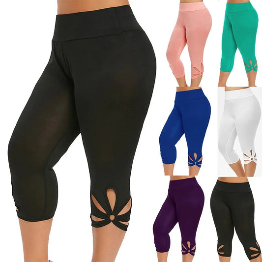 Plus size summer leggings, elastic